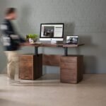 Walnut Sit-Stand Desk, Hale