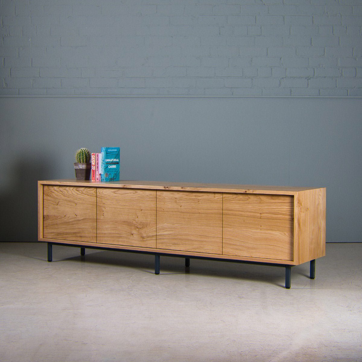 BespokeOakTVStand.jpg Oak TV Bench, Heko - Image 1