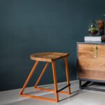 Oak Dining Stool, Angle - Image 2