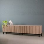 Fluted Oak Cabinet, Neutral