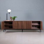 Fluted Storage Cabinet, Walnut - Image 4