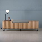 Fluted Oak TV Unit